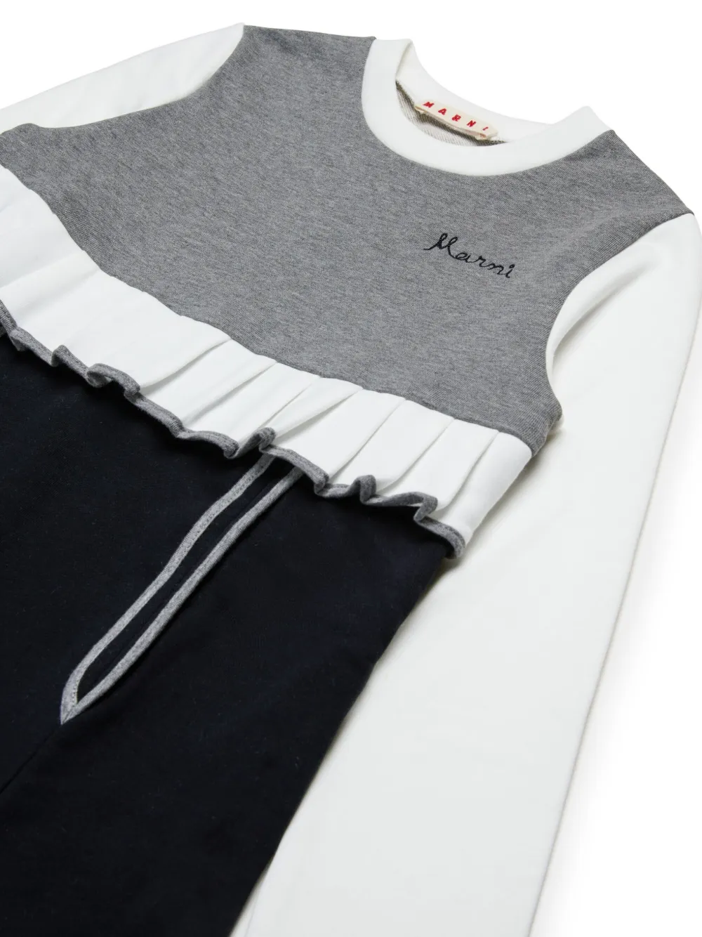 Marni Kids Jurk met patchwork Zwart