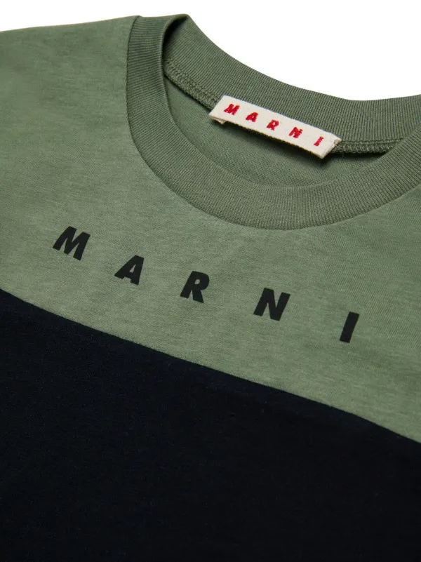 Marni Kids バイカラー Tシャツ | ブラック | FARFETCH JP