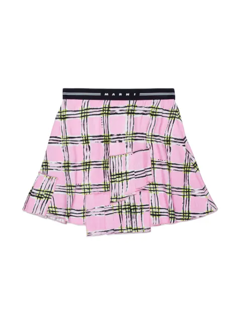 Marni Kids camisa con cuadros estampados