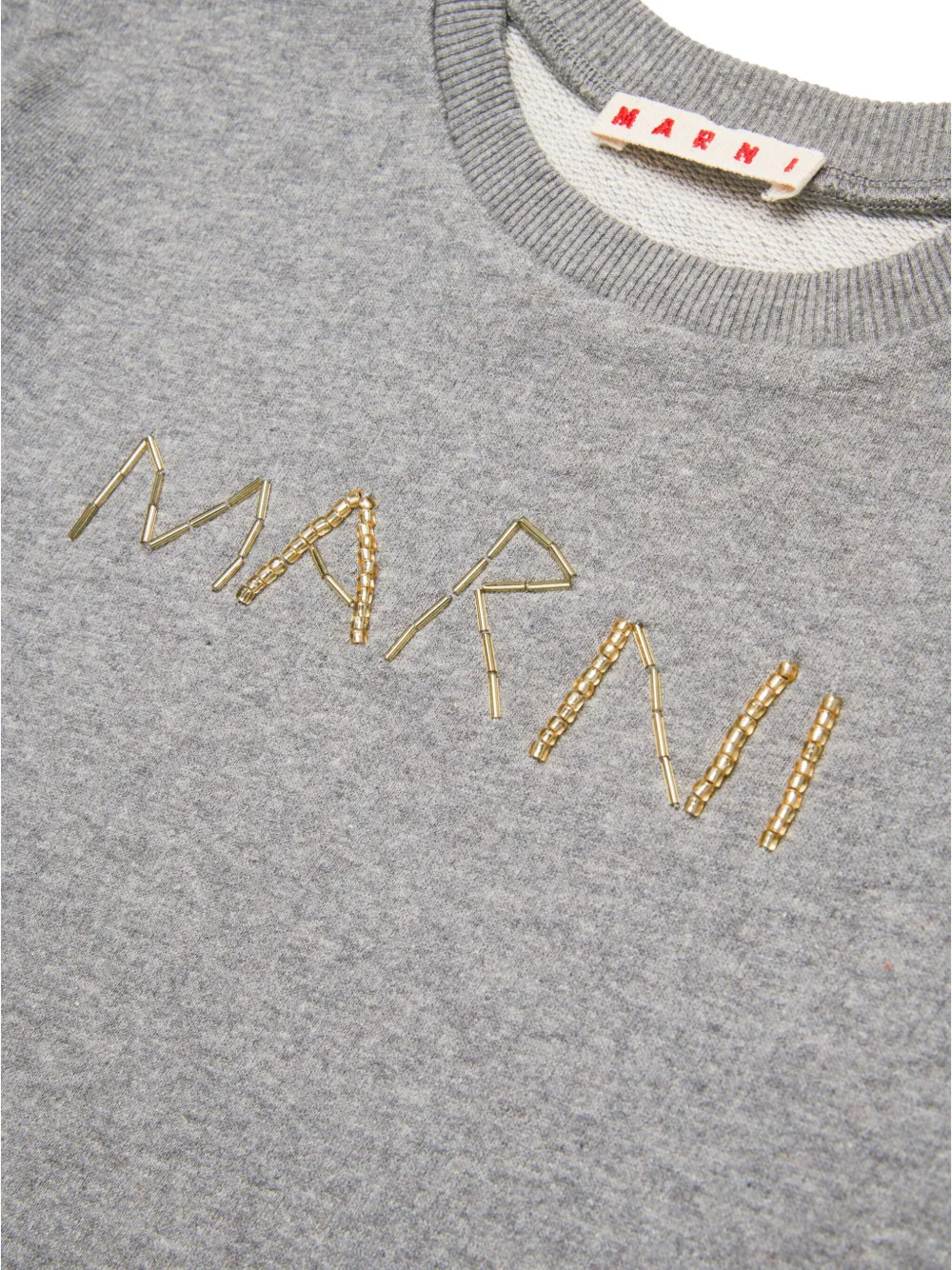 Marni Kids Sweater met geborduurd logo Grijs