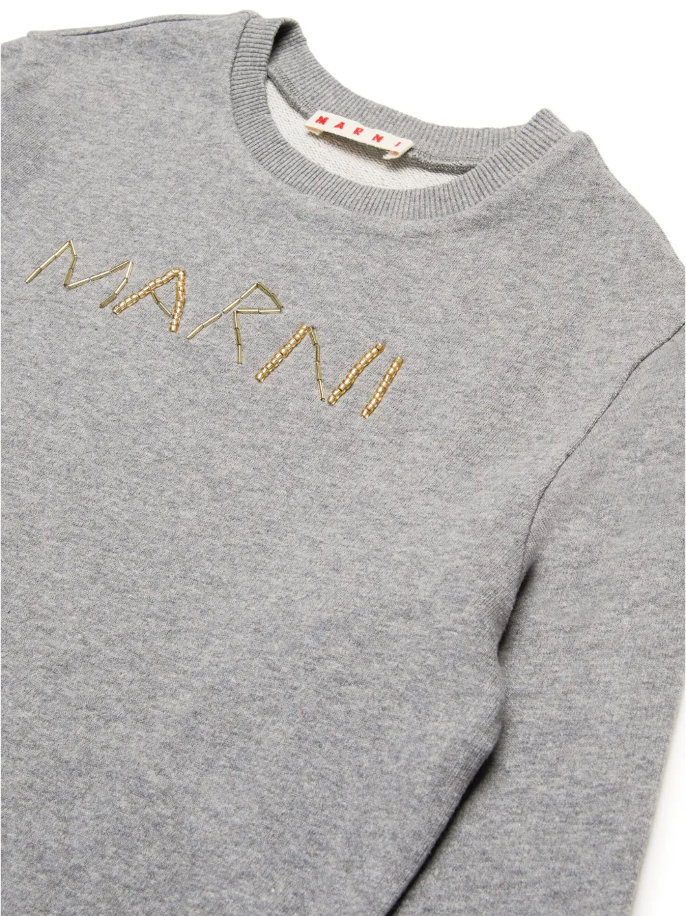 Marni Kids Sweater met geborduurd logo Grijs