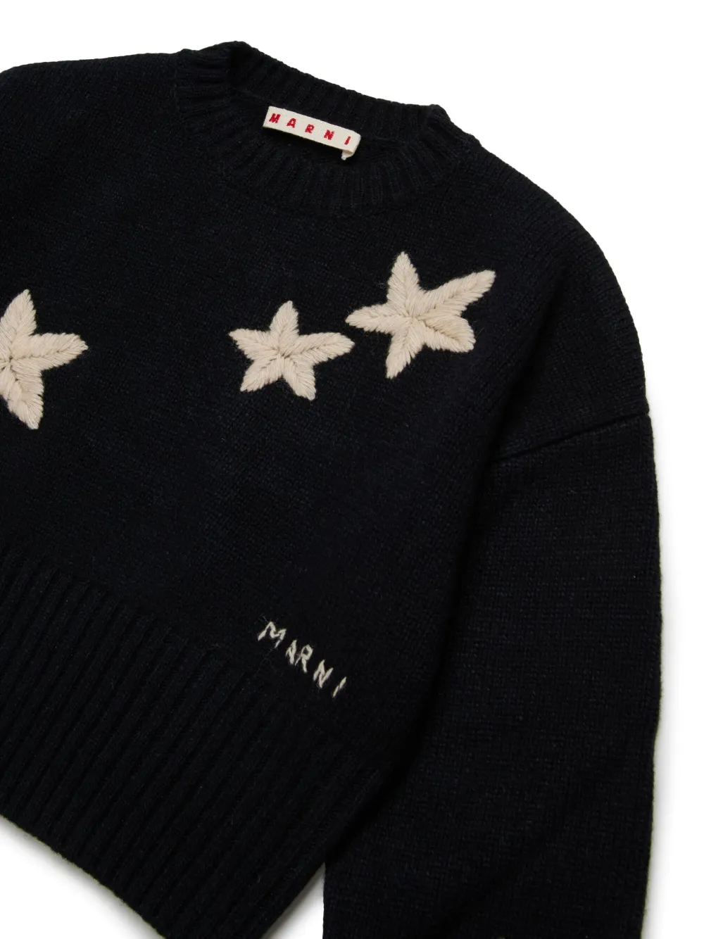 Marni Kids Trui met ster intarsia Zwart