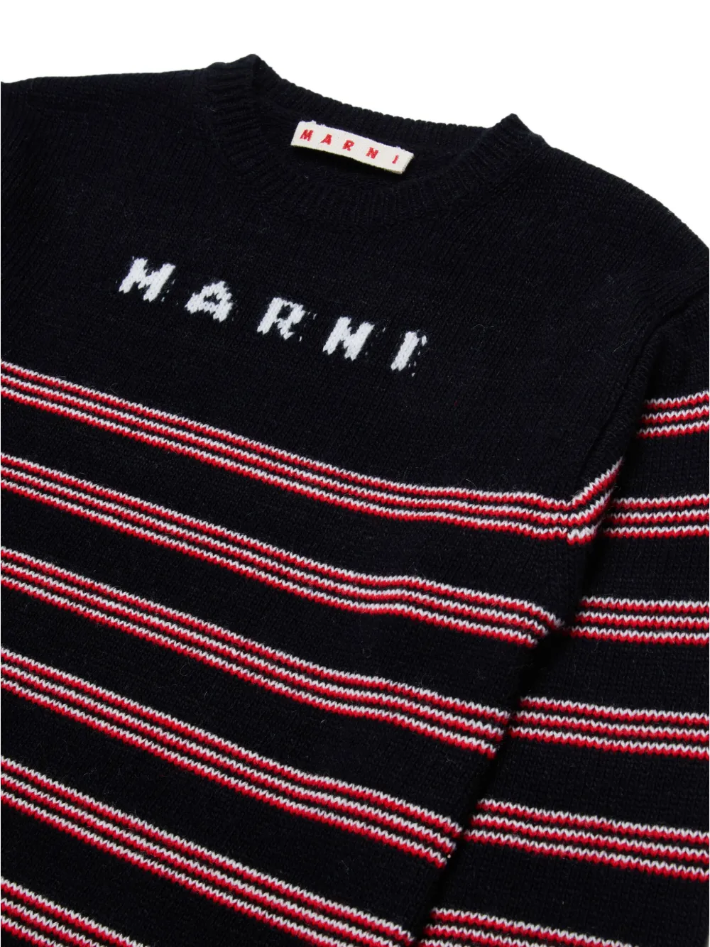 Marni Kids Intarsia jurk Zwart