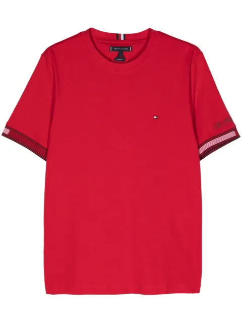 Tommy Hilfiger logo-embroidered cotton T-shirt