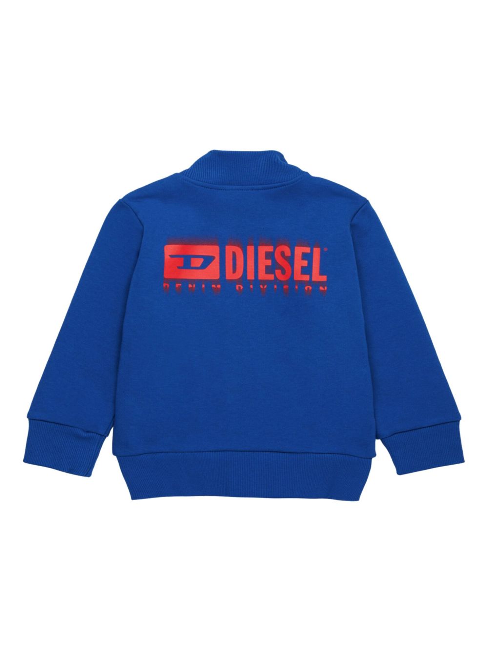 Diesel Kids degradé logo zip sweatshirt - Blue