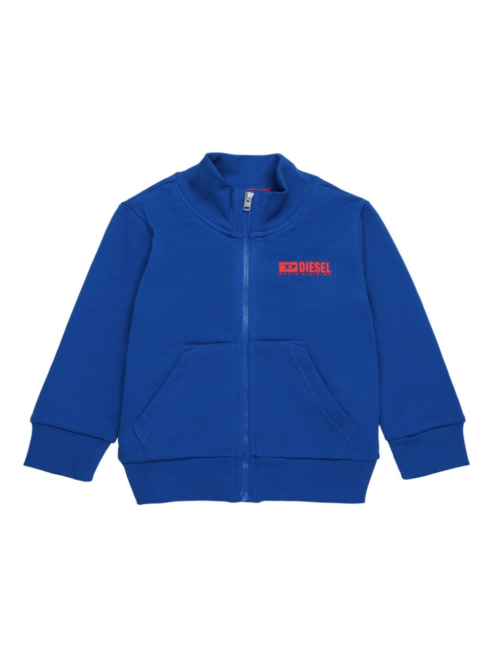 Diesel Kids degradé logo zip sweatshirt - Blue