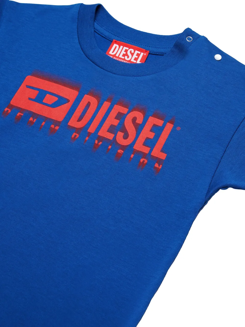 Diesel Kids T-shirt met logoprint Blauw