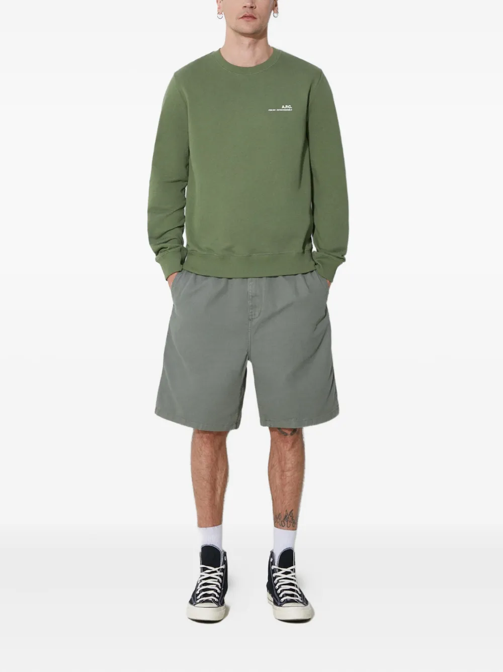 A.P.C. logo-embroidered crew-neck sweatshirt | Sweatshirts | Image 2