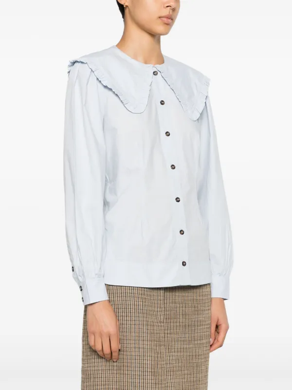 Frilled Peter Pan Collar Blouse