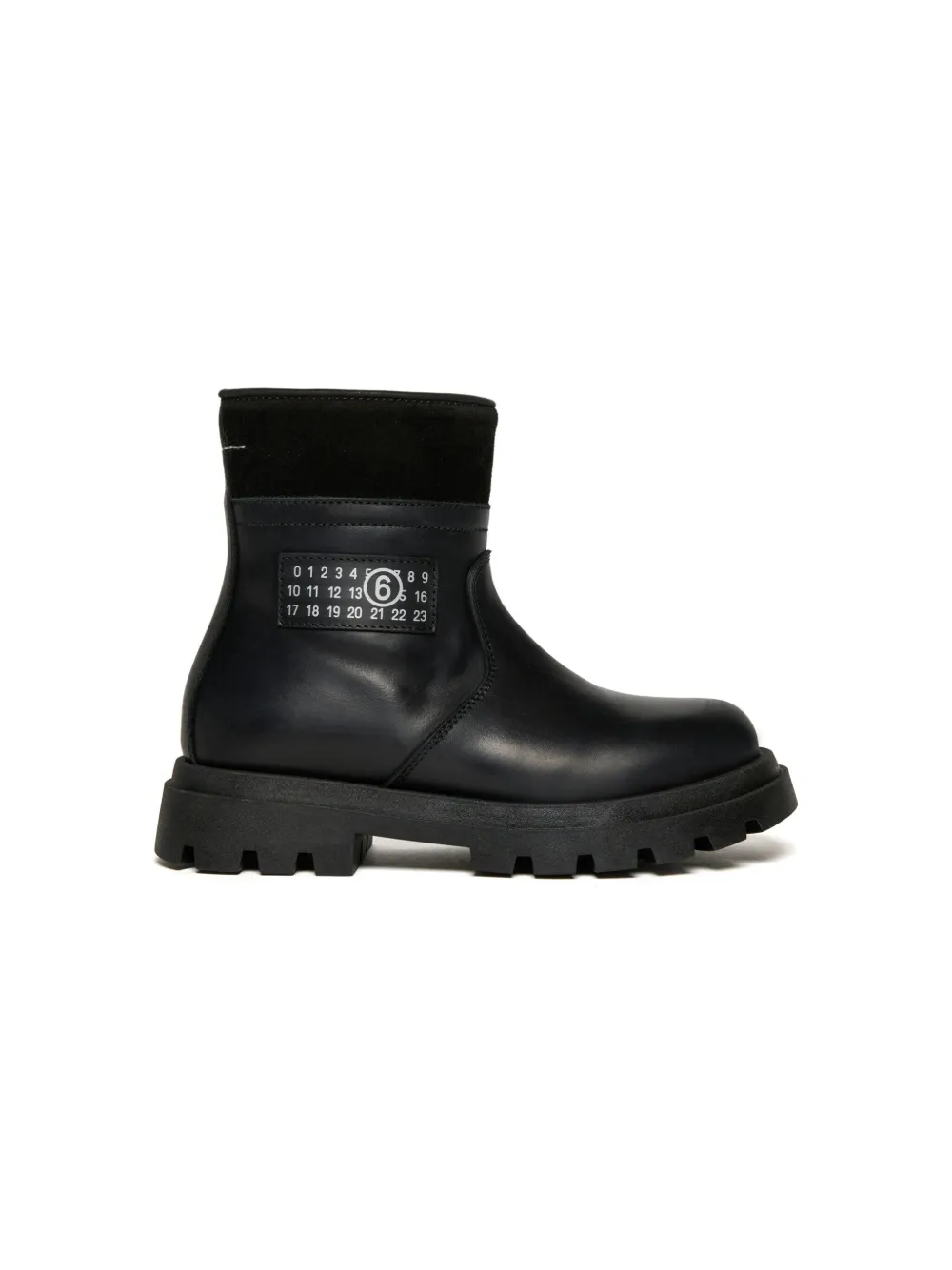 MM6 Maison Margiela Kids Enkellaarzen met logopatch Zwart