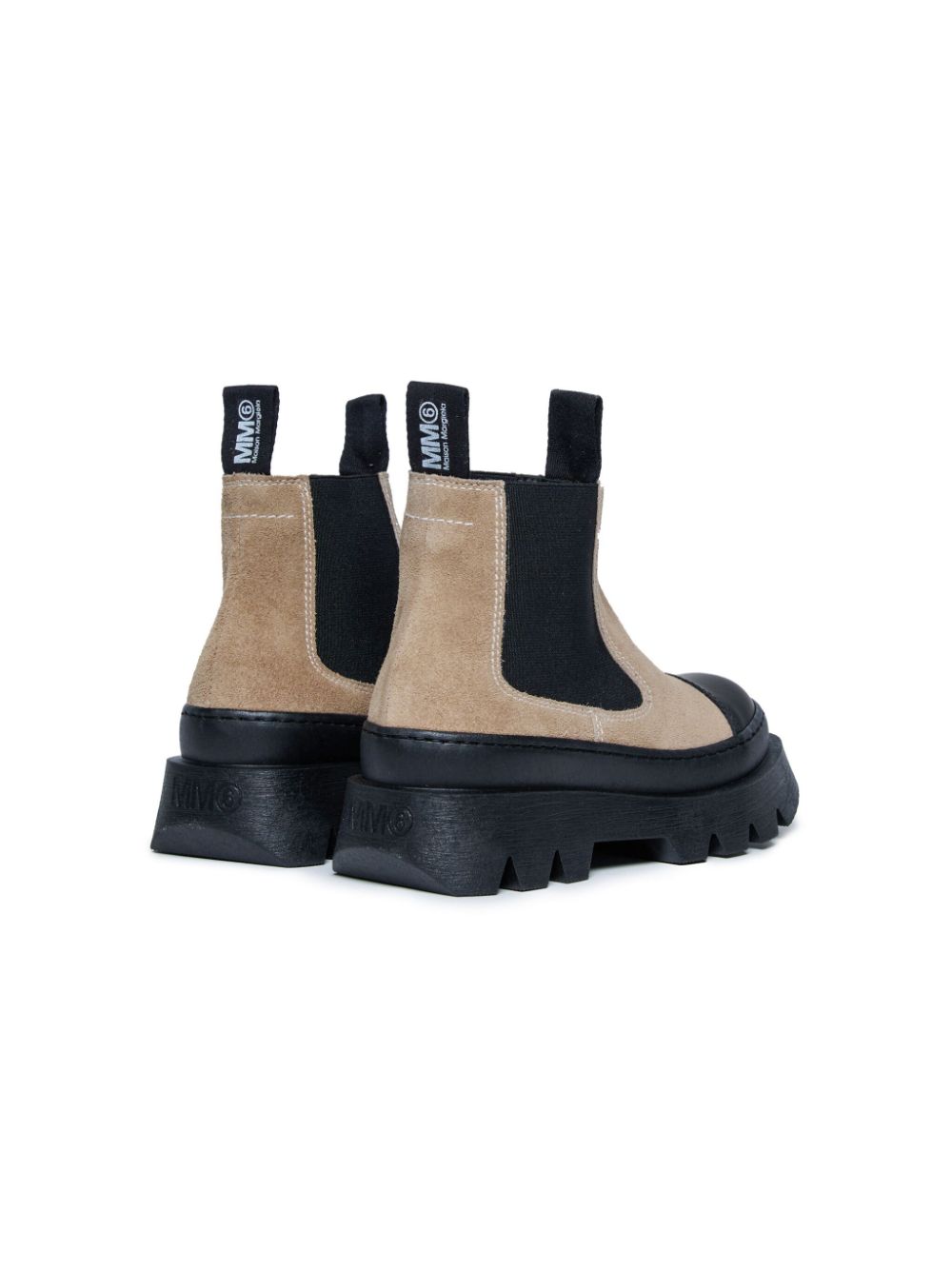 MM6 Maison Margiela Kids ankle leather boots Neutrals