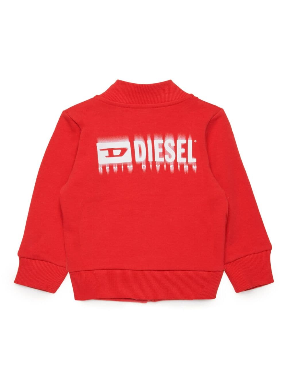 Shop Diesel Degradé-logo Cotton Sweatshirt In Red