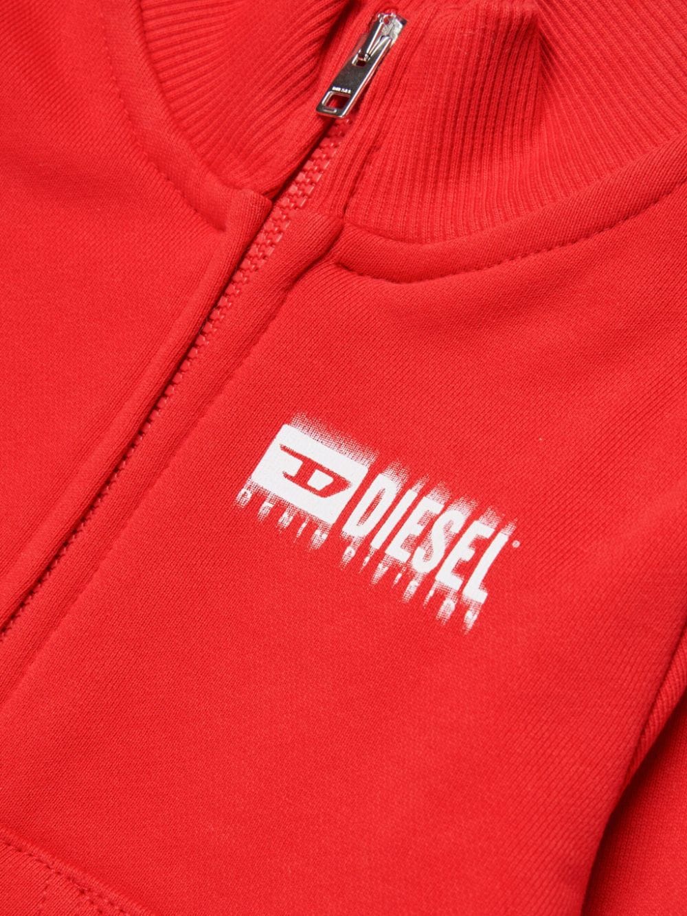 Shop Diesel Degradé-logo Cotton Sweatshirt In Red