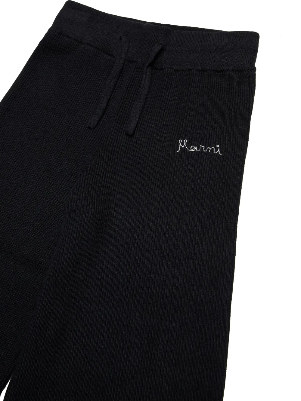 Marni Kids Broek met geborduurd logo Zwart