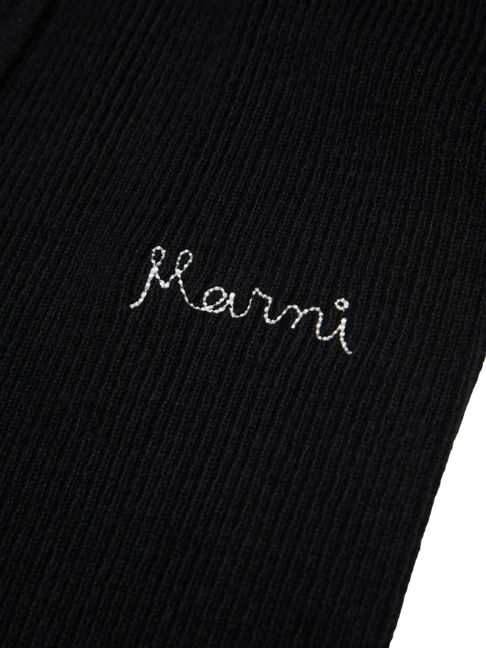 Marni Kids Broek met geborduurd logo Zwart