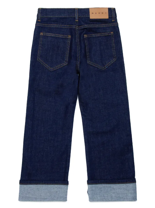 マルニ Marni Cotton Jeans Marni Kids straight-leg Cotton Jeans | Blue | FARFETCH