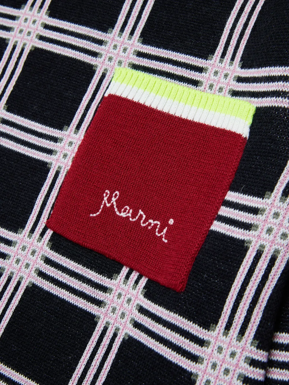 Marni Kids Geruite jurk Zwart