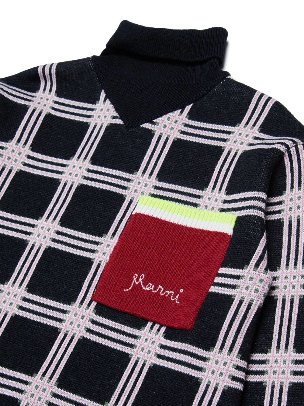Marni Kids Geruite jurk Zwart