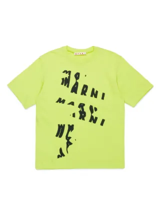 Tシャツ・カットソー MARNI Logo Print Crewneck Man to Man Green FLJE0128P7USCU87L 0400021147260_BLACK?wid=600&