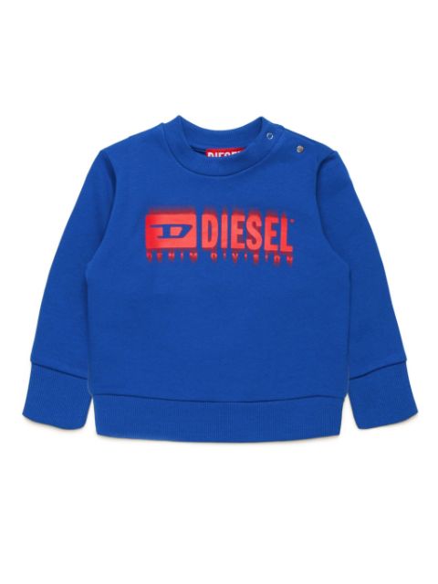 Diesel Kids logo-print cotton sweatshirt