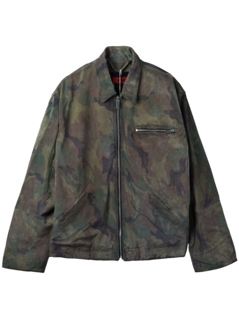 424 camouflage-print zip-up jacket 