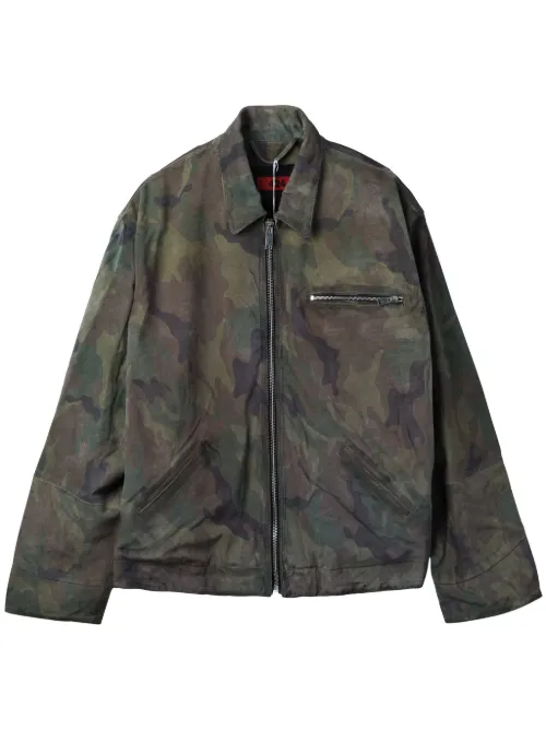 Veste zippée à imprimé camouflage - 424 - Modalova
