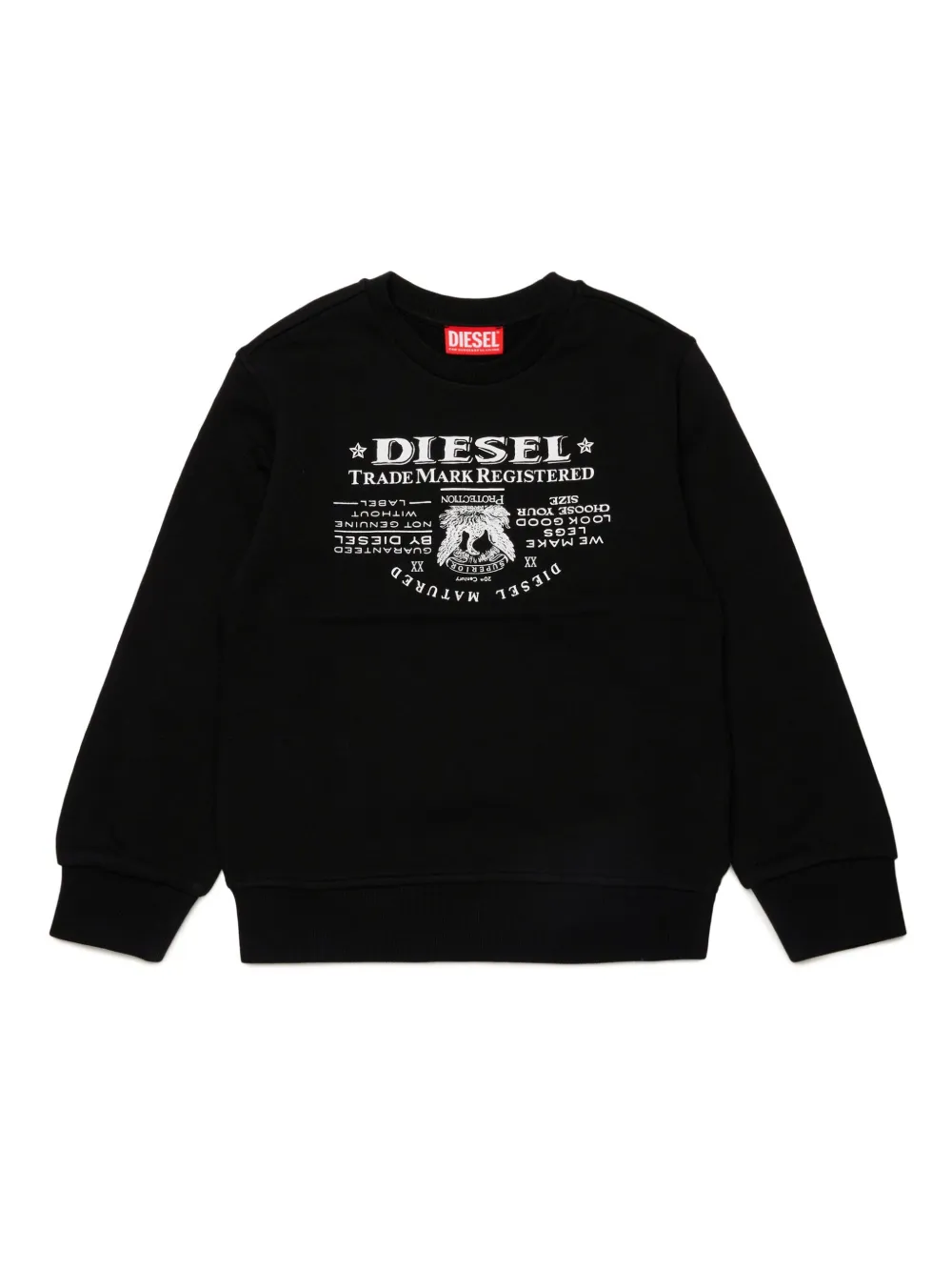 Diesel Kids logo-print cotton sweatshirt - Black