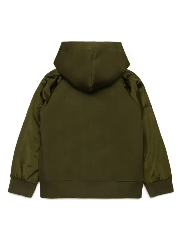 DSQUARED2 KIDS contrasting-sleeve Fabric Cotton Jacket Green FARFETCH ID