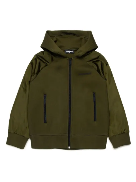 DSQUARED2 KIDS contrasting-sleeve fabric cotton jacket