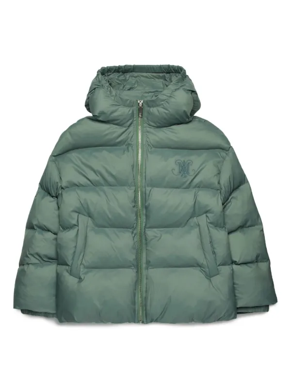 MAX Co. Kids zip up Quilted Hooded Jacket Green FARFETCH BH