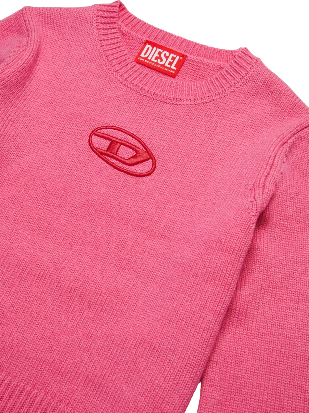 Diesel Kids Trui met geborduurd logo Roze