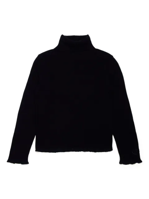 MM6 Maison Margiela Kids كنزة بحياكة مضلعة دقيقة وتطريز شعار الماركة