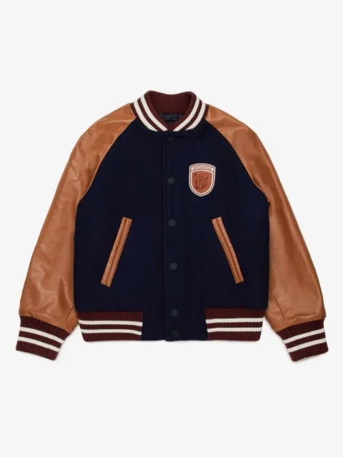DSQUARED2 KIDS logo-appliqué panelled bomber jacket 
