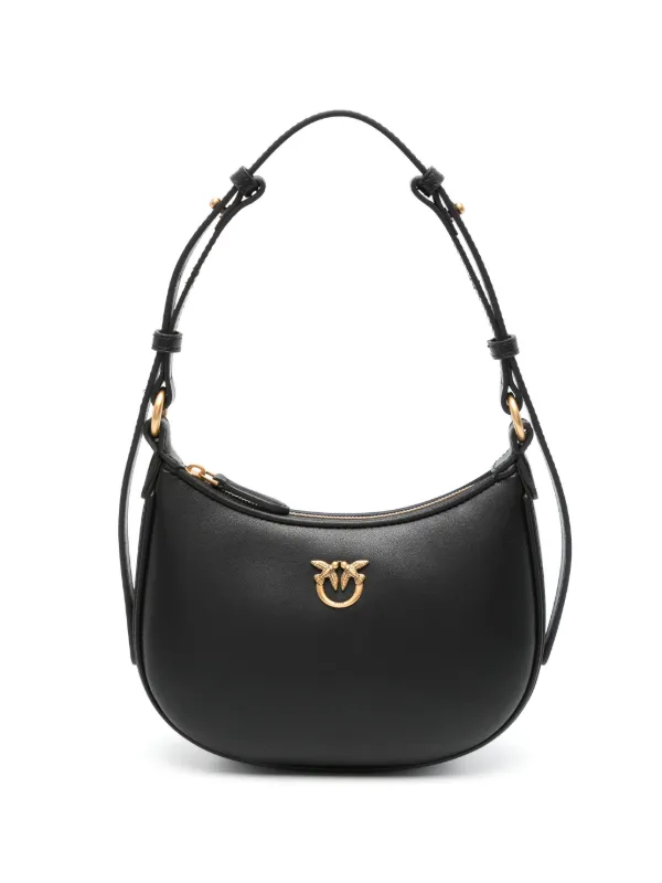 PINKO Mini Half Moon Shoulder Bag | Black | FARFETCH AO