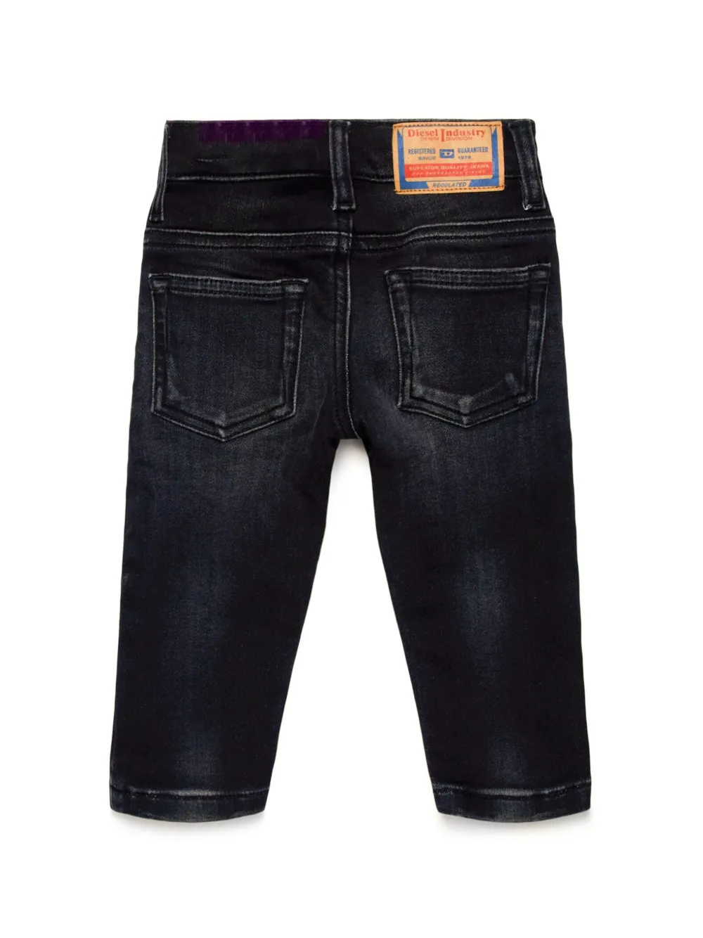 Diesel Kids Jeans met gescheurd detail - Zwart