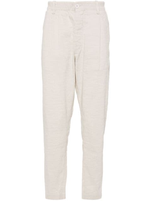 Transit mid-rise striped chino trousers