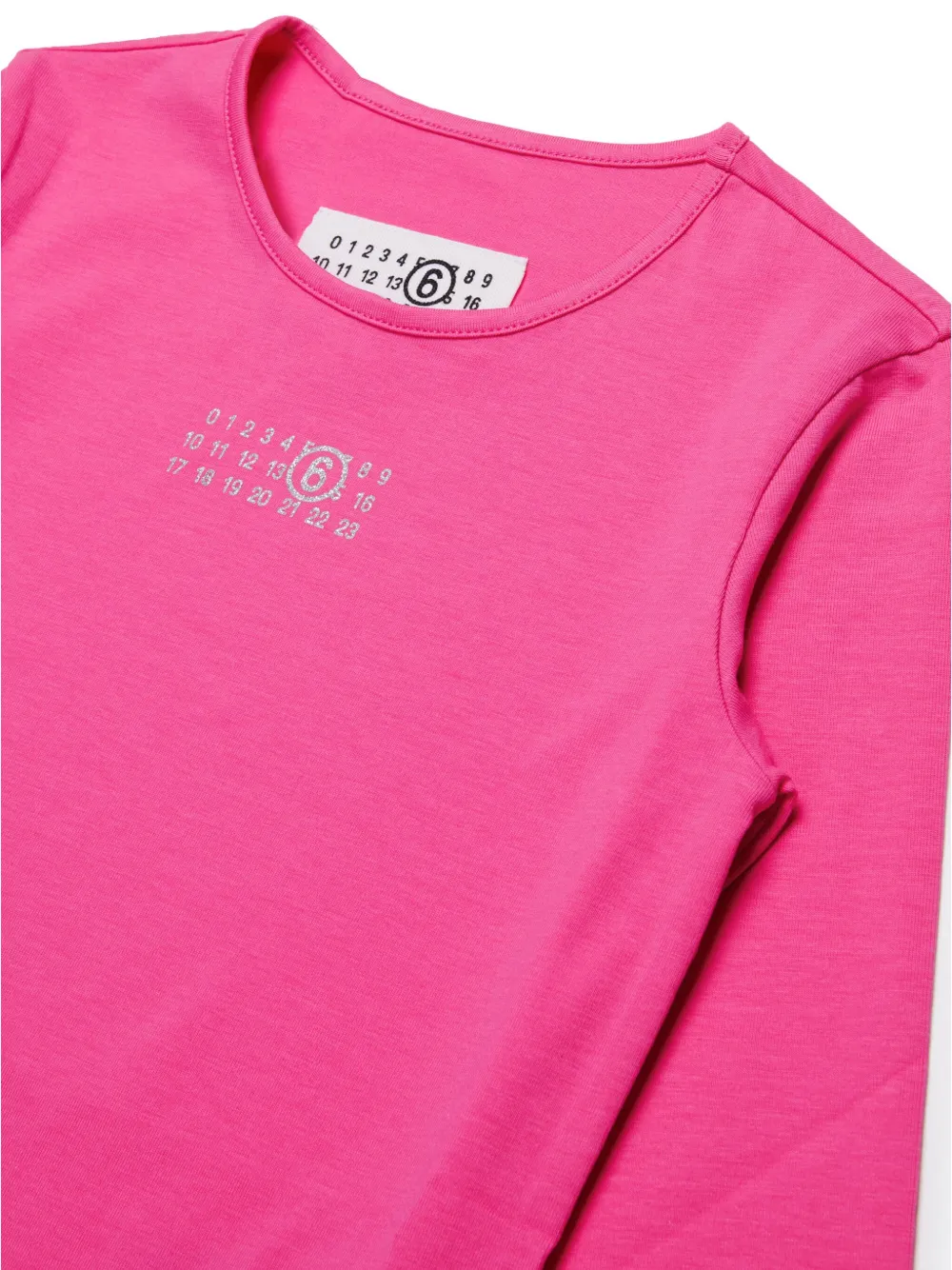 MM6 Maison Margiela Kids Jersey T-shirt met print Roze