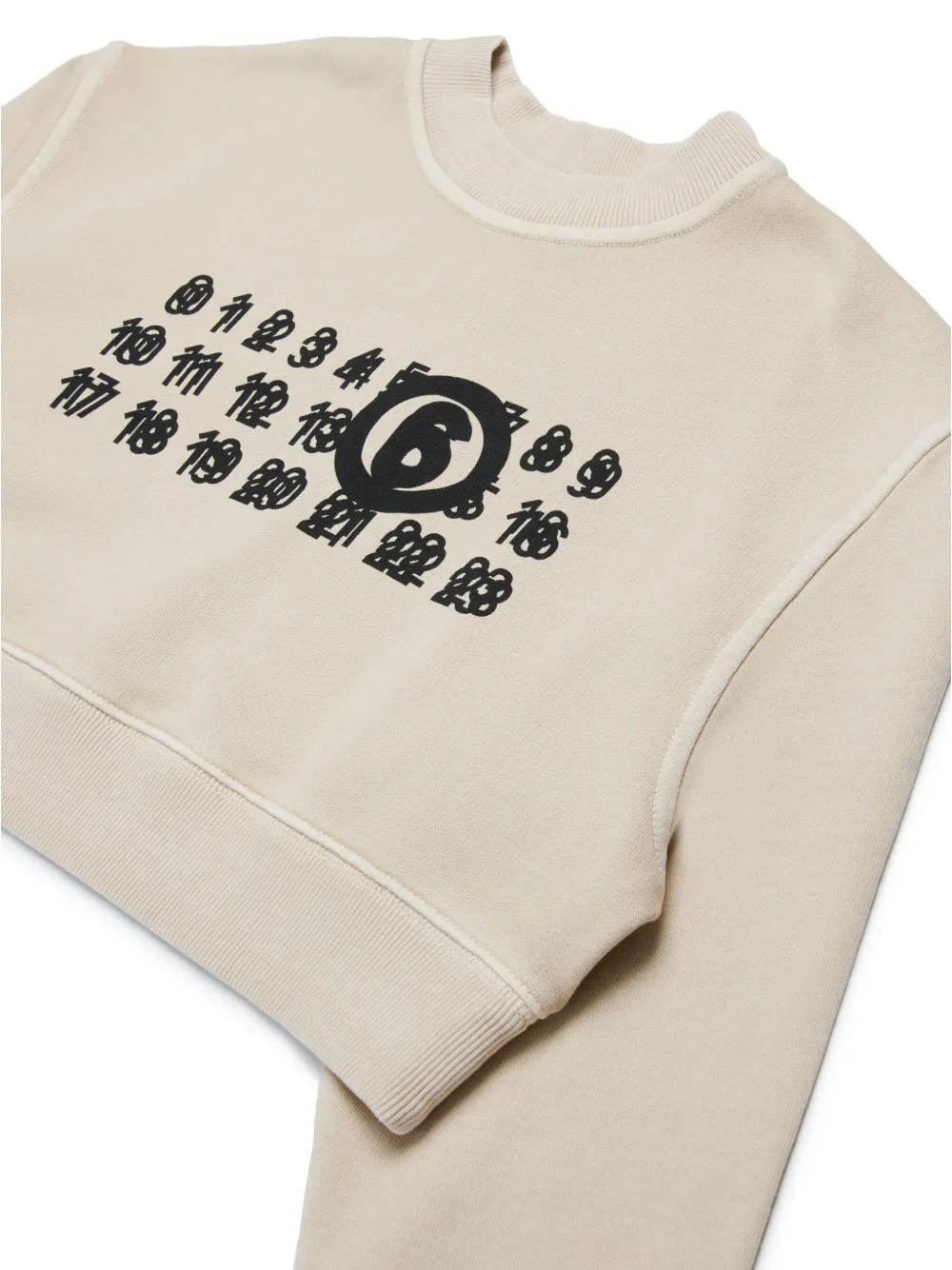 MM6 Maison Margiela Kids Cropped sweater Beige