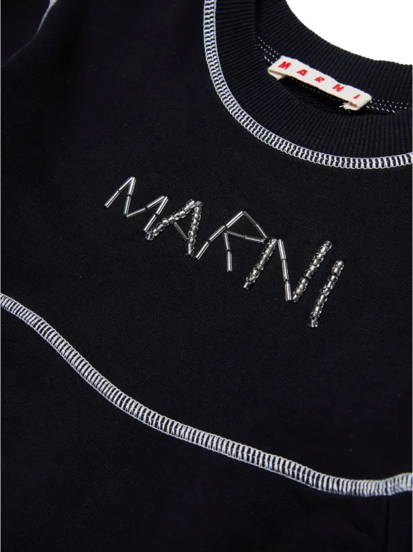 Marni Kids ロングスリーブ Tシャツワンピース | ブラック