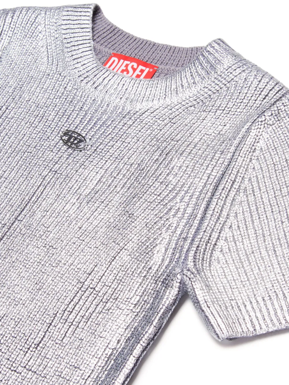 Diesel Kids Tweed jurk Zilver