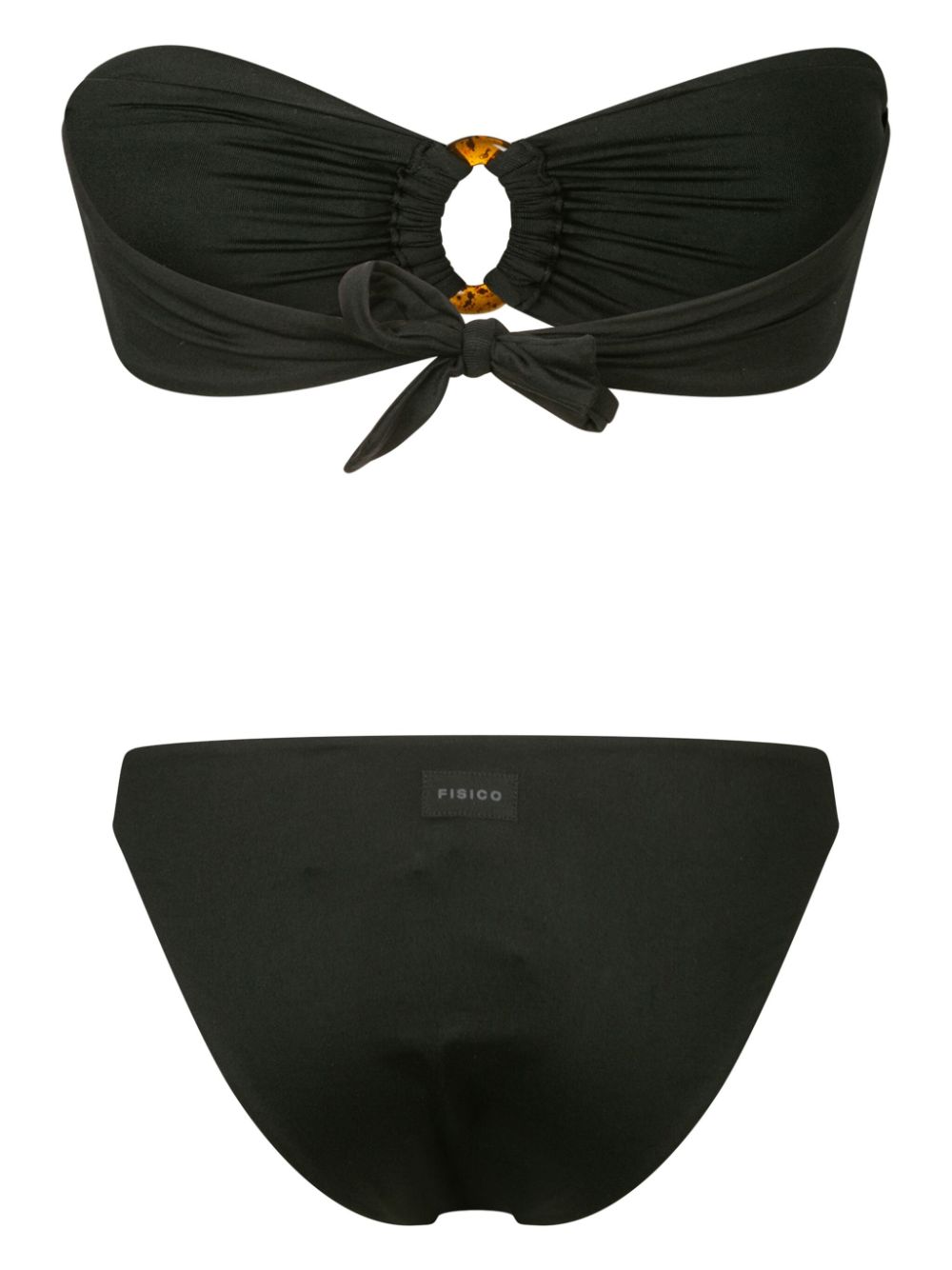 Shop Fisico Ring-detail Bikini In Black