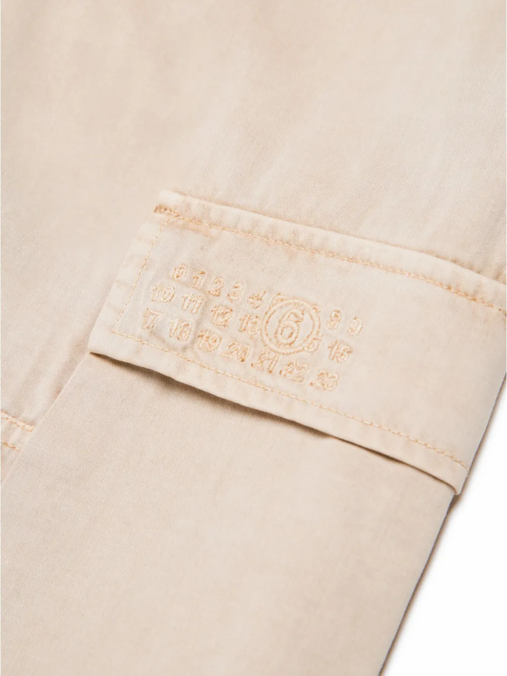 MM6 Maison Margiela Kids Katoenen broek met toelopende pijpen Beige