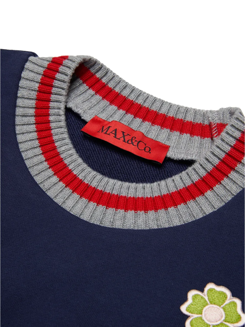 MAX&Co. Kids Sweater met patch Blauw