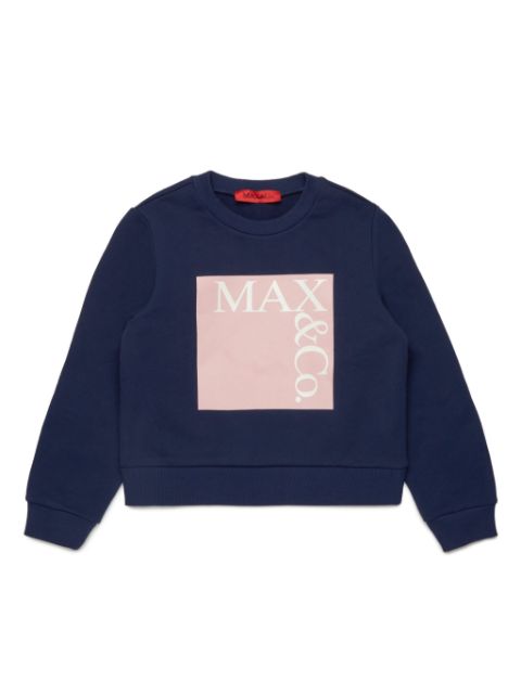 MAX&Co. Kids logo-stamp cotton sweatshirt