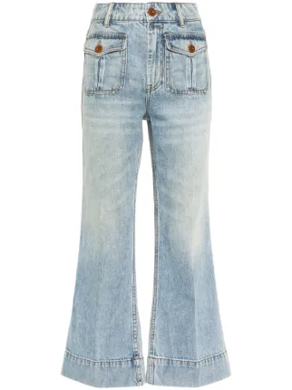 【送料&関税込】Jil Sander+ Flared Cropped Jeans L'AGENCE - Kendra High-Rise Cropped Flare Jean in Cambridge