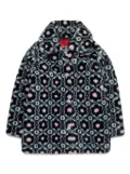 MAX&Co. Kids floral-pattern faux-fur coat - Black