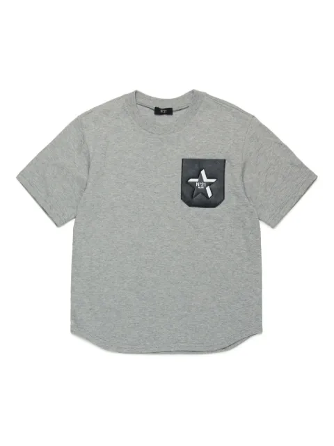 Nº21 Kids logo-patch cotton T-shirt