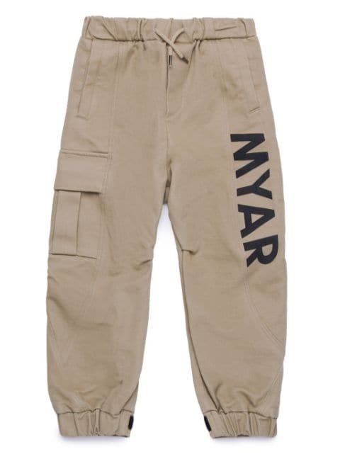 MYAR KIDS pantalones cargo con logo estampado