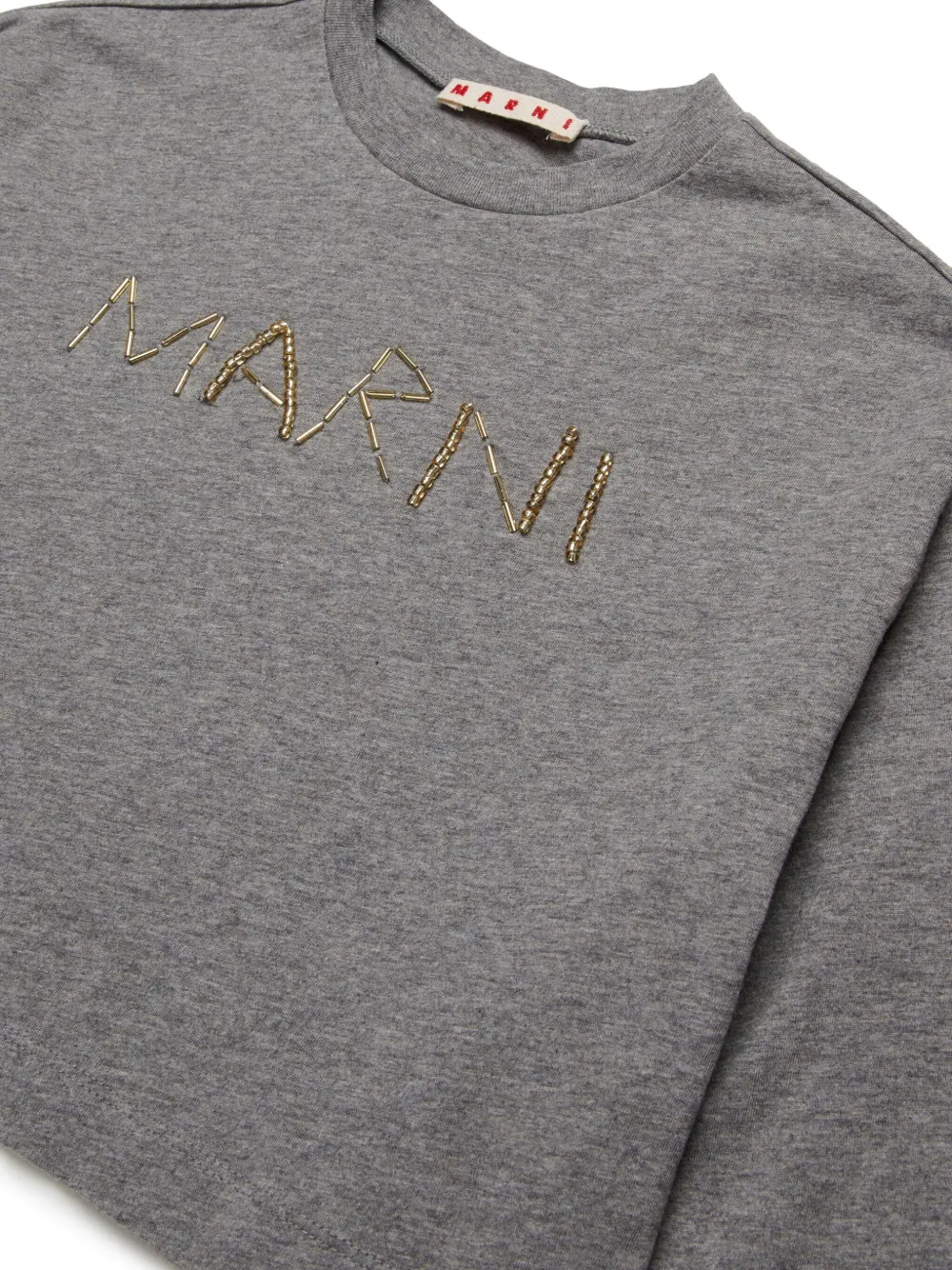 Marni Kids Sweater met logo Grijs