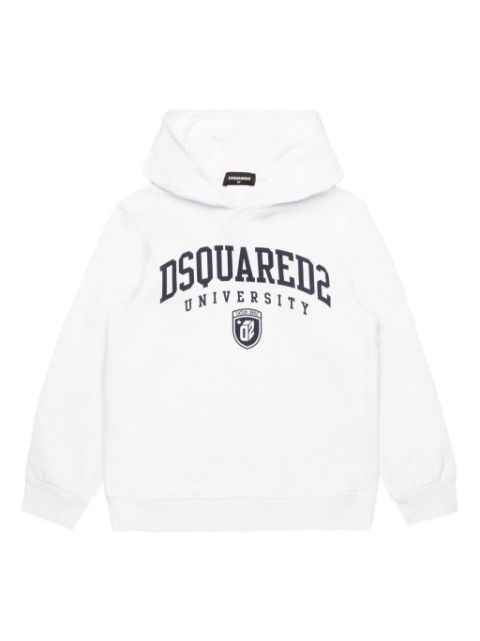 DSQUARED2 KIDS logo-print cotton hoodie 